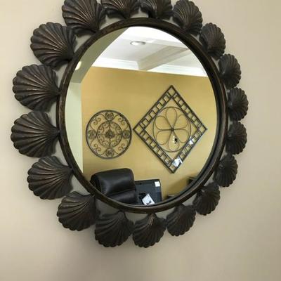 Metal shell mirror $9