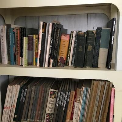 Lot # 1233 Book shelf AND books