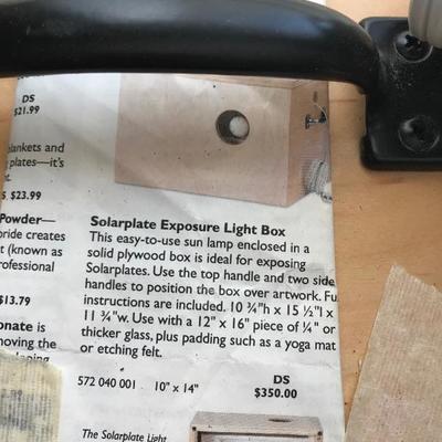 Lot # 1247 Solarplate Exposure Light Box
