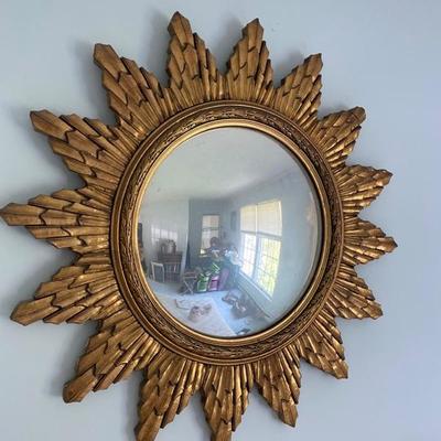 Lot # 914 Gold Sunburst Mirror