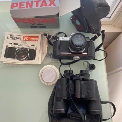 Lot # 929 Pentax K1000 Camera and Binocular 