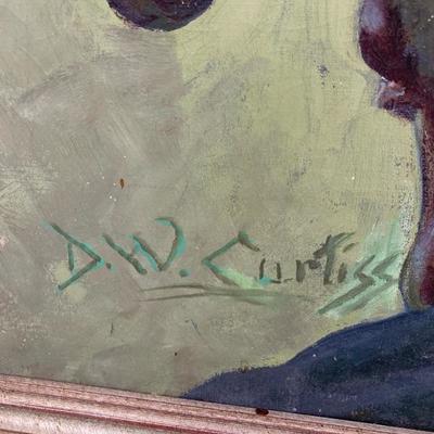 Lot # 930 Original Oil of Older Lady by D.W. Curtiss 