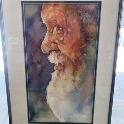 Lot # 933 Albrecht Durer Print, & J. Frettingis Framed Watercolor 