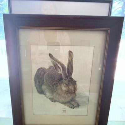 Lot # 933 Albrecht Durer Print, & J. Frettingis Framed Watercolor 