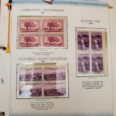 Binder with U.S. Commemorative Stamps 1932 - 1940, 1942 - 1959