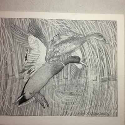Lot 80 Small Mallard Print by Charles Beckendorf