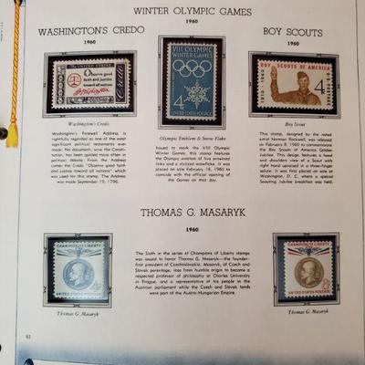 Binder with U.S. Commemorative Stamps 1960 - 1975