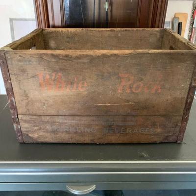 White Rock wooden drink crate 