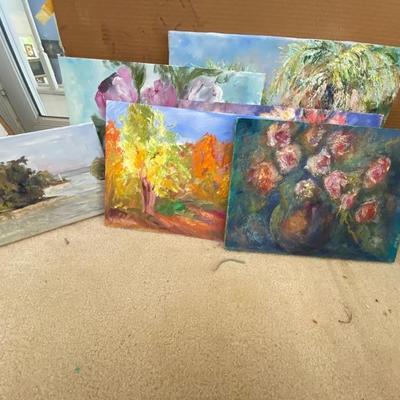 Lot # 939 Lot of Original Oil and Watercolor Paintings 