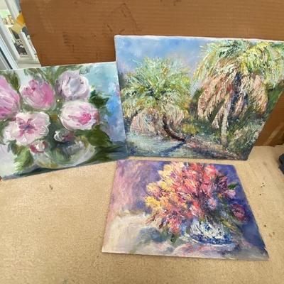 Lot # 939 Lot of Original Oil and Watercolor Paintings 