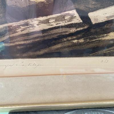 Lot # 944 Original Art with Engraving 