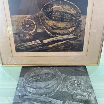 Lot # 944 Original Art with Engraving 