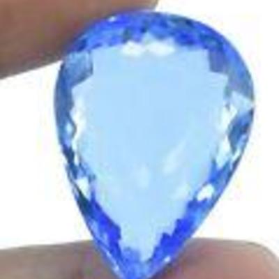 certified pear shape blue topaz