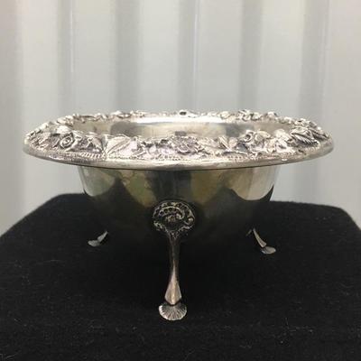 S. Kirk & Sons #178 Sterling Repousse Footed Bowl