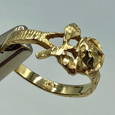 Yellow Gold Rose Ring