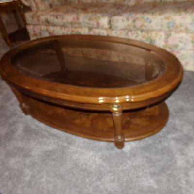 LOT 17  OVAL COFFEE TABLE