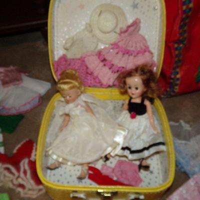 LOT 24  TWO VINTAGE DOLLS WITH CLOTHES