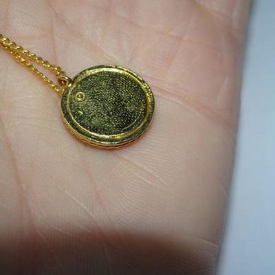 Sweet Porcelain Rose Pendant, Childs Necklace Pink Rose Pendant 