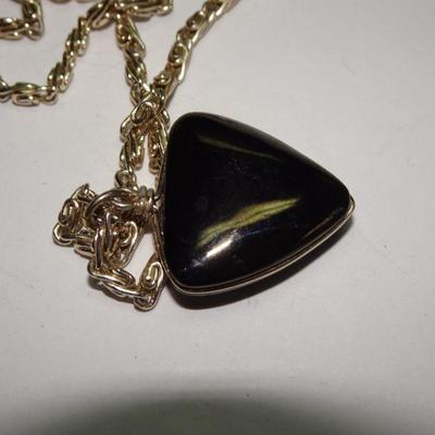 Small Triangle Victorian Style Cameo Pendant Necklace