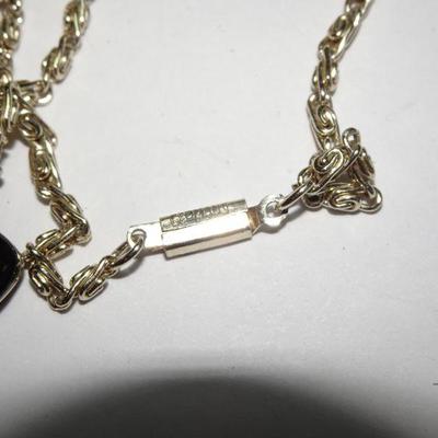 Small Triangle Victorian Style Cameo Pendant Necklace