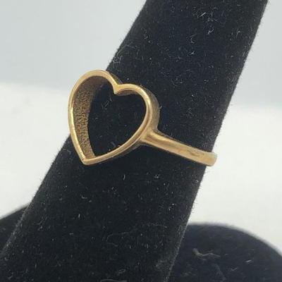 Open Heart 10k Ring