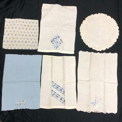 Lot of Embroidered Linen Napkins