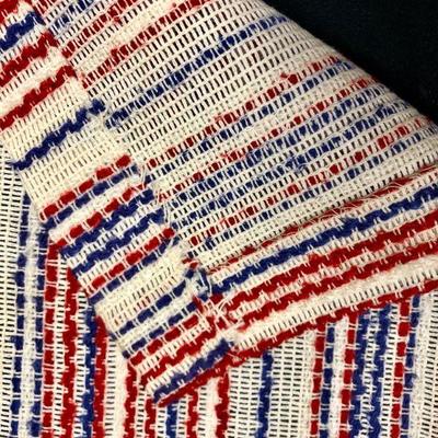 Vintage Red, White,  & Blue Striped Curtains