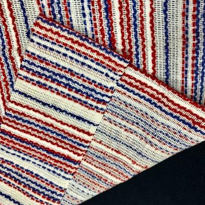 Vintage Red, White,  & Blue Striped Curtains