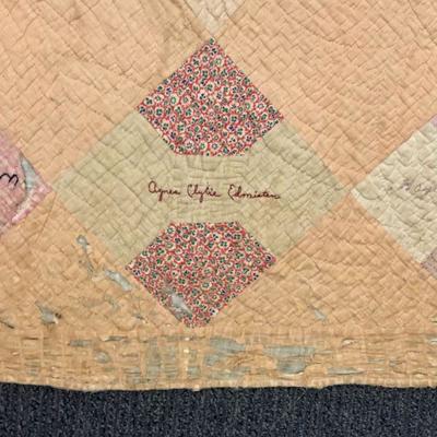 Vintage Friendship Sisters Family Names Quilt