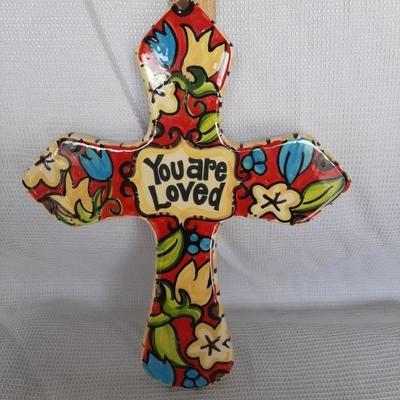 You are loved! Ceramic cross