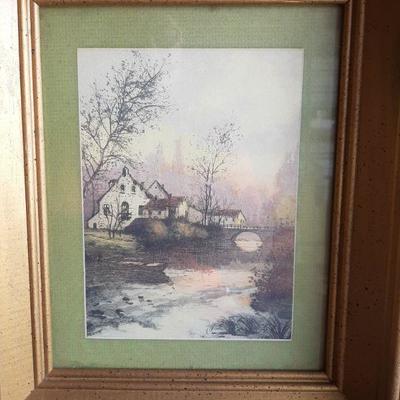 Gold frame print