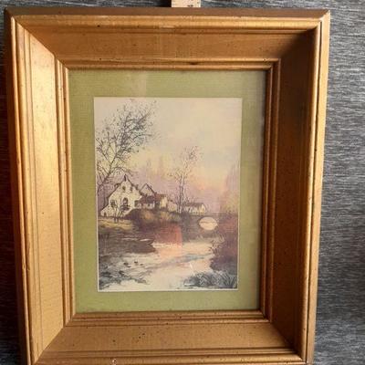 Gold frame print
