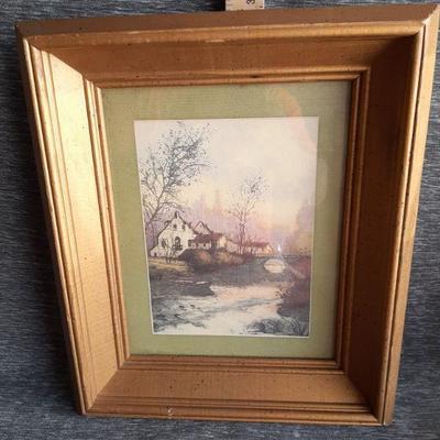 Gold frame print