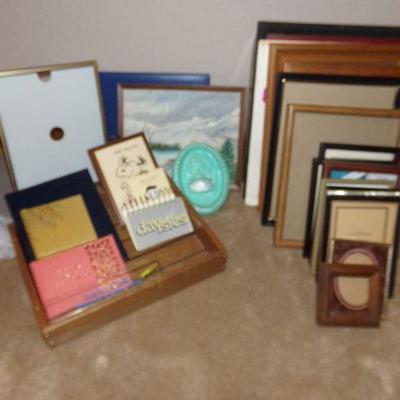 LOT43 PICTURE FRAMES, SMALL PHOTO ALBUMS  AND MORE