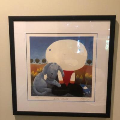 MacKenzie Thorpe â€œWith Childâ€ Limited Edition Framed Lithograph