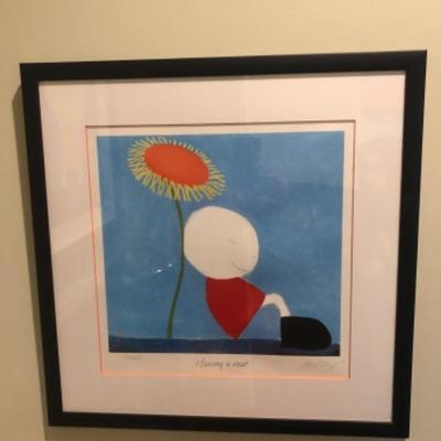 MacKenzie Thorpe “Having a Rest” Limited Edition Framed Lithograph