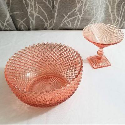 Lot #1  2 pieces Miss America Depression Glass - pink!
