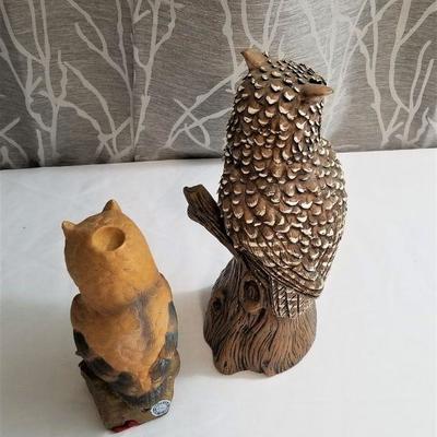 Lot #2  Two Hoot Owl figurines - one a vintage Fragrance lamp