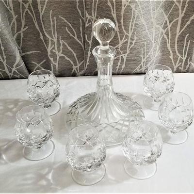 Lot #3  Decanter with 6 crystal glasses