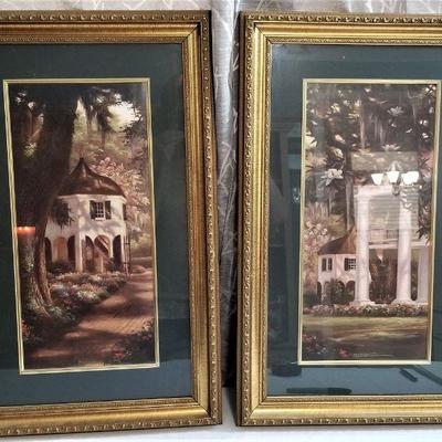 Lot #14  Pair of Contemporary Decorative Framed Prints - Louisiana Plantation Scenes