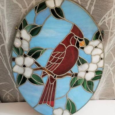 Lot #15  Stained Glass Cardinal - Sun Catcher