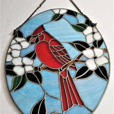 Lot #15  Stained Glass Cardinal - Sun Catcher