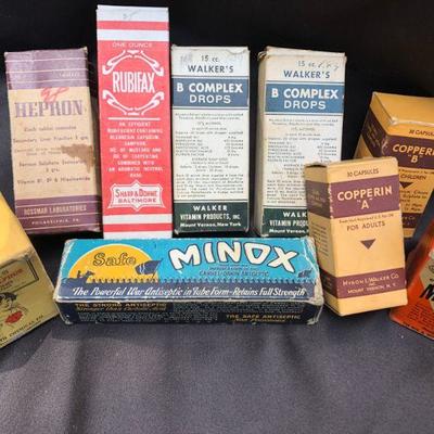 Lot #15; Vintage Mixed Lot Boxes of Medicine Pharmaceuticals Contain Creams or Bottles