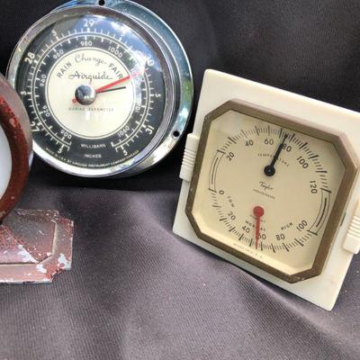 Lot #16; Lot of 3 Vintage Table Top Barometers