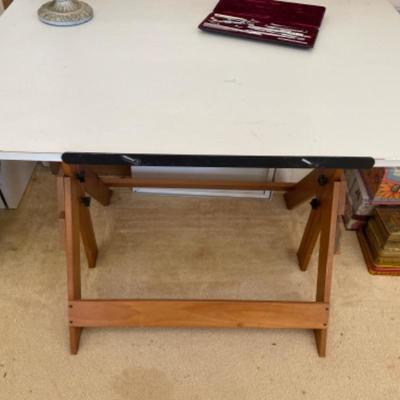 Lot # 948 Stacor Drafting Table with Drafting Tools and Lamp