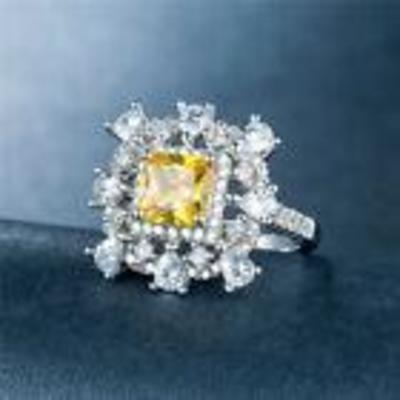 925 SILVER CITRINE RING