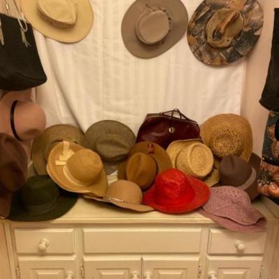 Lot # 970 Large Lot of Womenâ€™s Hats and Bathing Suits 