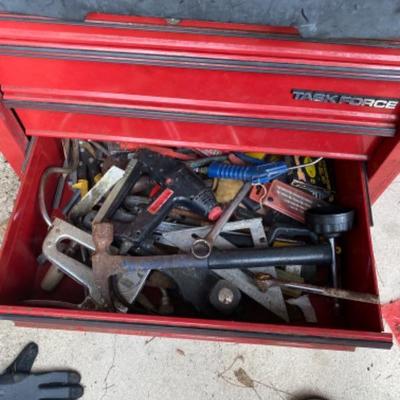Lot # 981 Large Task Force Tool Chest with Tools 
