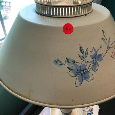 M4: Vintage Metal Ware Tole Lamp