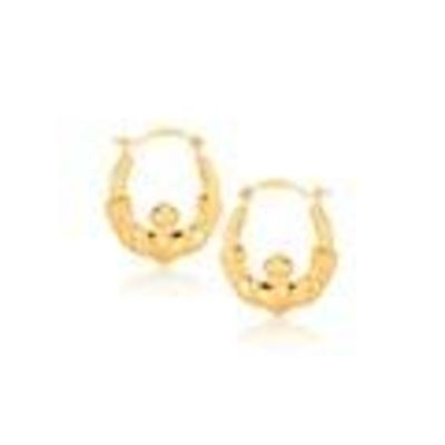 10K GOLD MOTIF HOOPS